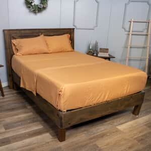 LUSH HOME Tan Microfiber 4pcs Lace Sheet Set- (with 16 inch Deep Pocket) - King