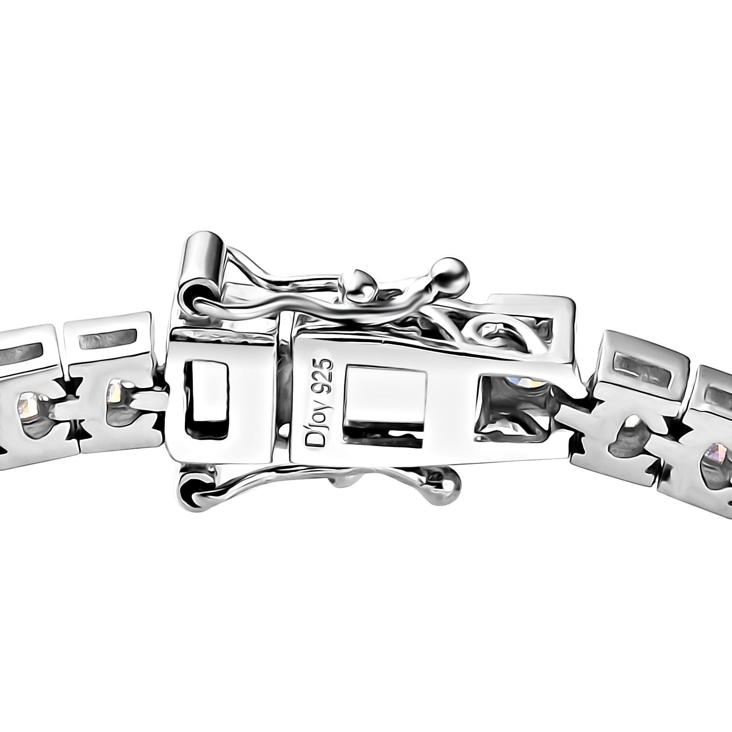 Buy Moissanite Tennis Bracelet in Platinum Over Sterling