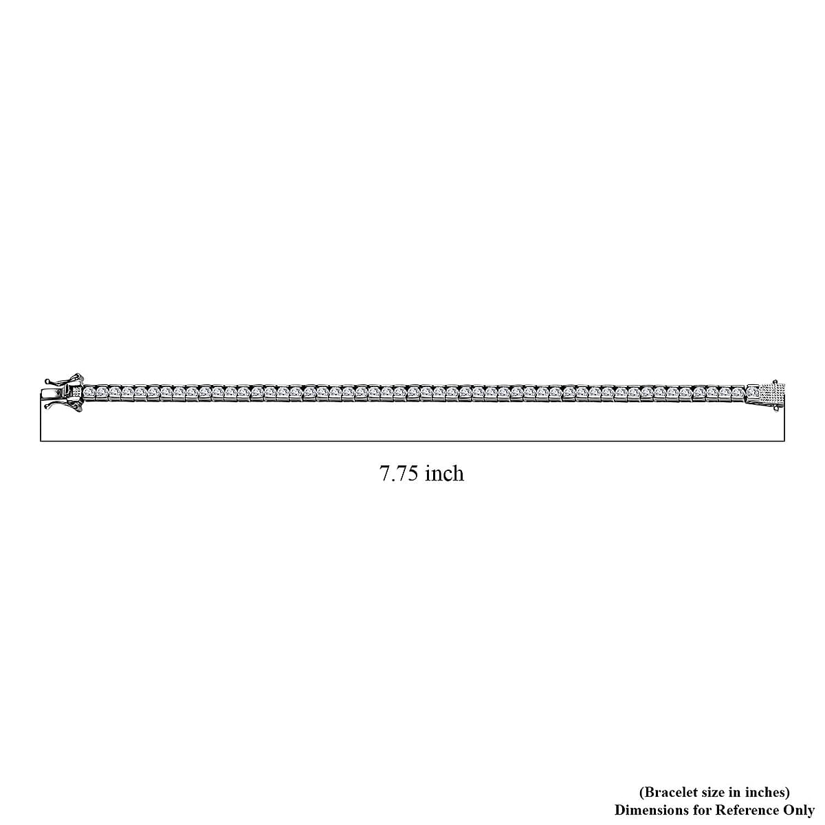 Moissanite Tennis Bracelet in Platinum Over Sterling Silve (7.25 In) 5.75 ctw image number 4