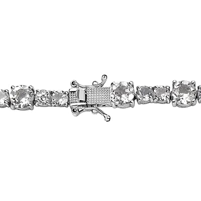 White Topaz Necklace 18 Inches in Platinum Over Sterling Silver 49.75 ctw
