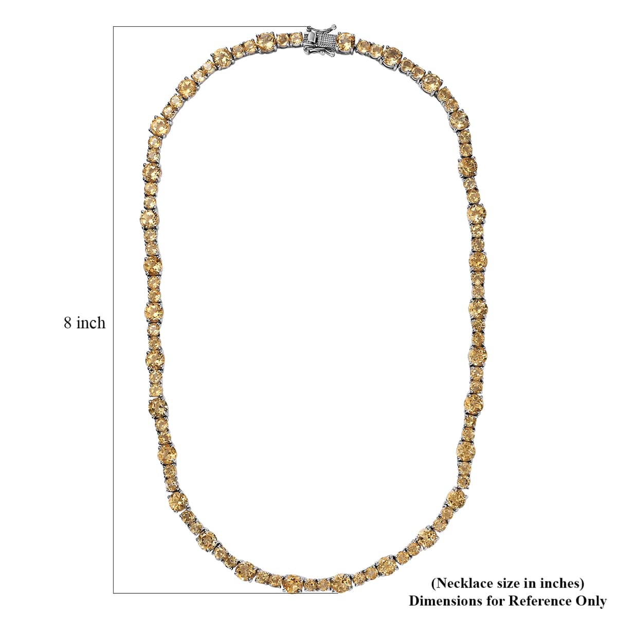 Brazilian Citrine Necklace 18 Inches in Platinum Over Sterling Silver 38.25 ctw image number 5