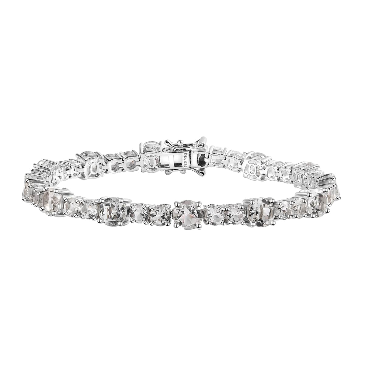 TLV White Topaz Bracelet in Platinum Over Sterling Silver (7.25 In) 19.90 ctw image number 0