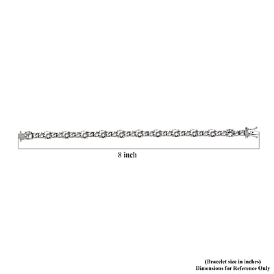 White Topaz Bracelet in Platinum Over Sterling Silver (7.25 In) 19.90 ctw