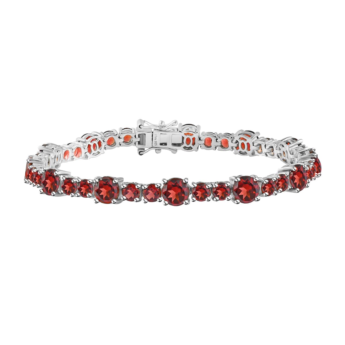 Mozambique Garnet Bracelet in Platinum Over Sterling Silver (7.25 In) 19.85 ctw image number 0