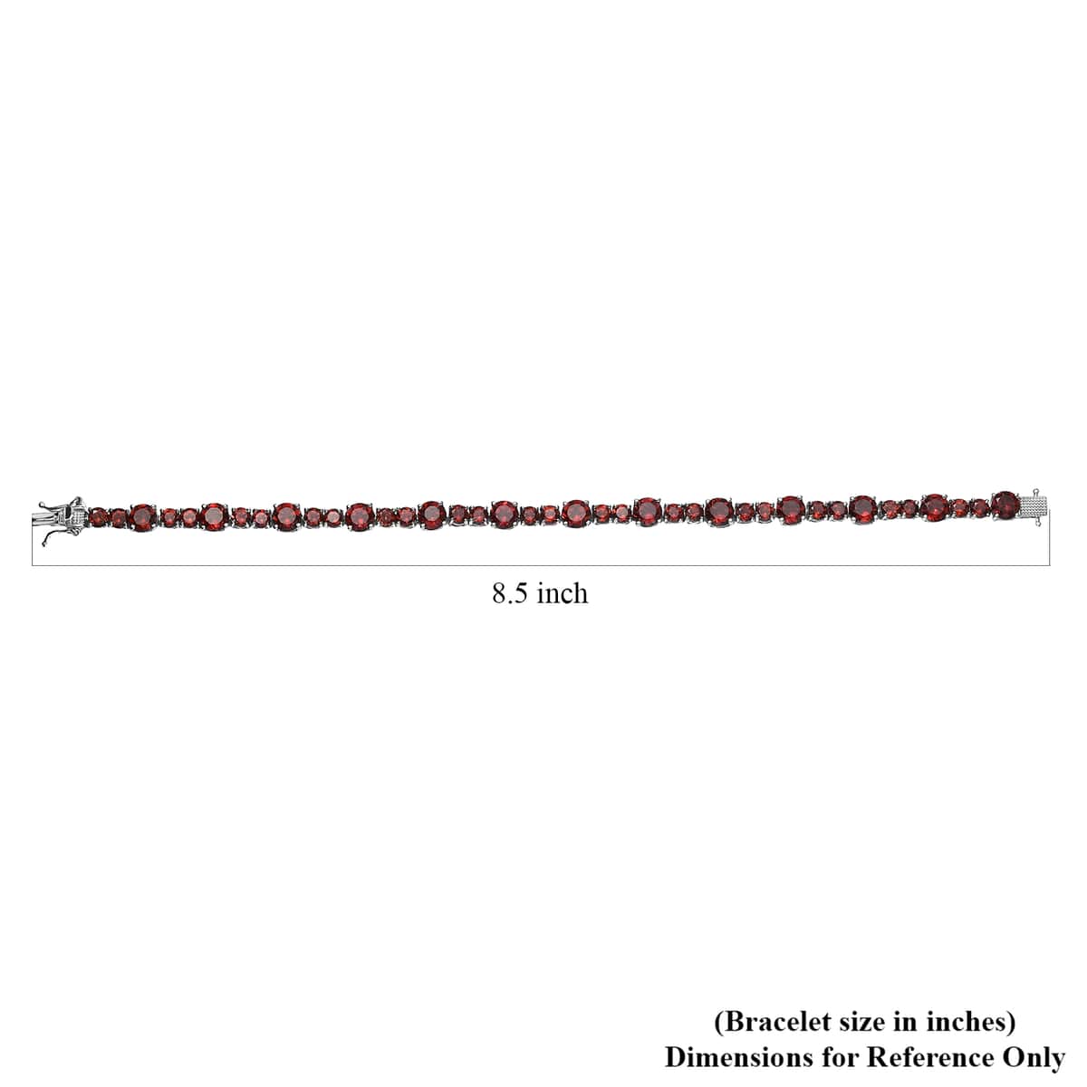 Mozambique Garnet Bracelet in Platinum Over Sterling Silver (8.00 In) 21.50 ctw image number 4