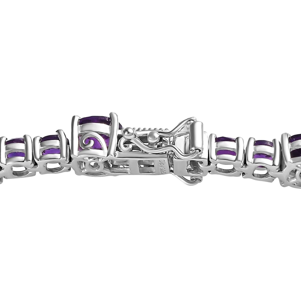 African Amethyst Bracelet in Platinum Over Sterling Silver (6.50 In) 12.85 ctw image number 3