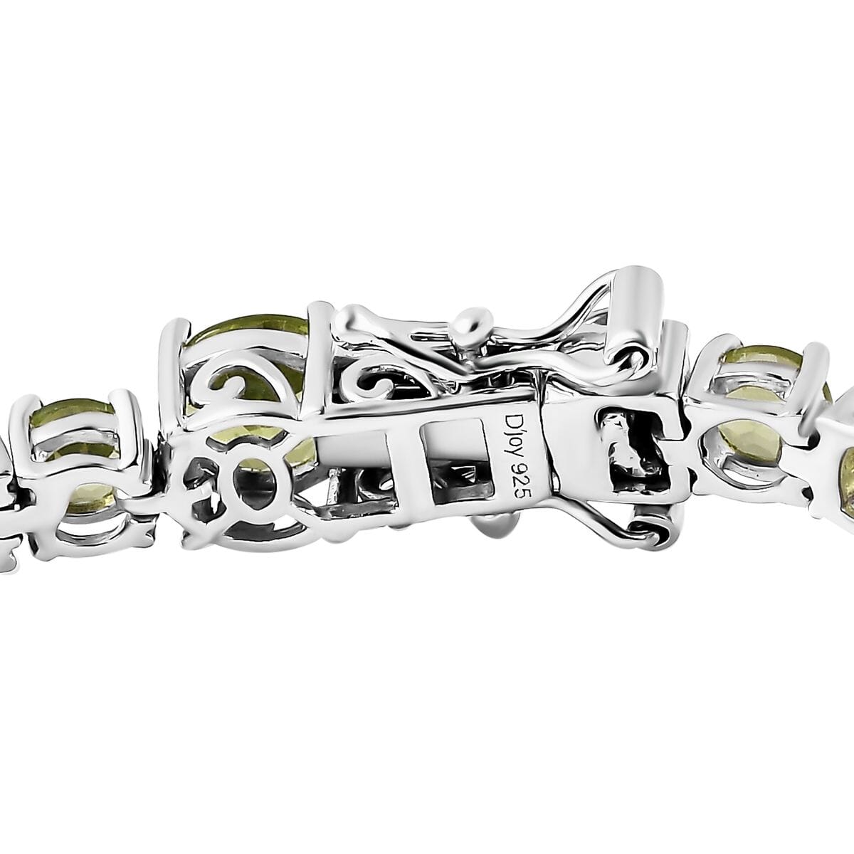 Peridot 15.40 ctw Bracelet in Platinum Over Sterling Silver (6.50 In) image number 3