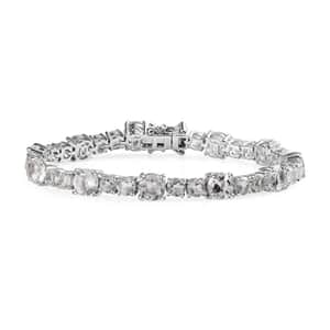 White Topaz Bracelet in Platinum Over Sterling Silver (6.50 In) 17.80 ctw