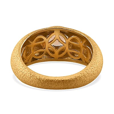 Premium Calabar Golden Tourmaline Solitaire Ring in Vermeil Yellow Gold Over Sterling Silver 0.80 ctw