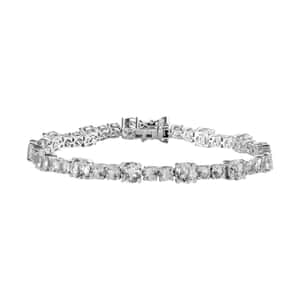 White Topaz Bracelet in Platinum Over Sterling Silver (8.00 In) 21.50 ctw