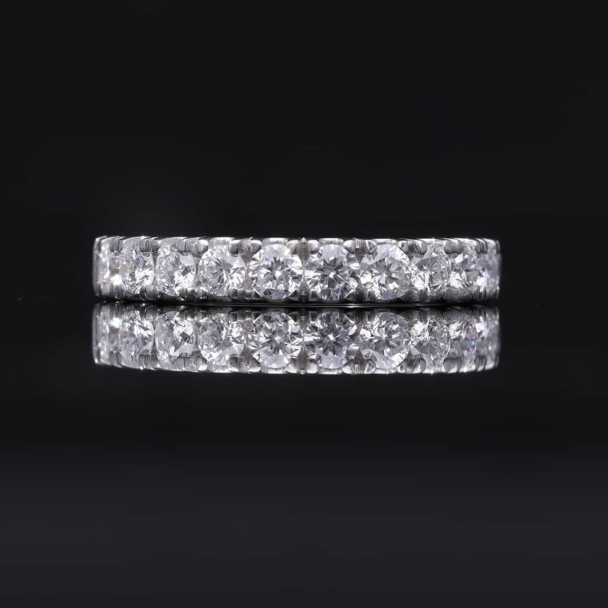 Luxuriant Lab Grown Diamond F-G VS Eternity Band Ring in Platinum Over Sterling Silver (Size 6.0) 1.00 ctw image number 1