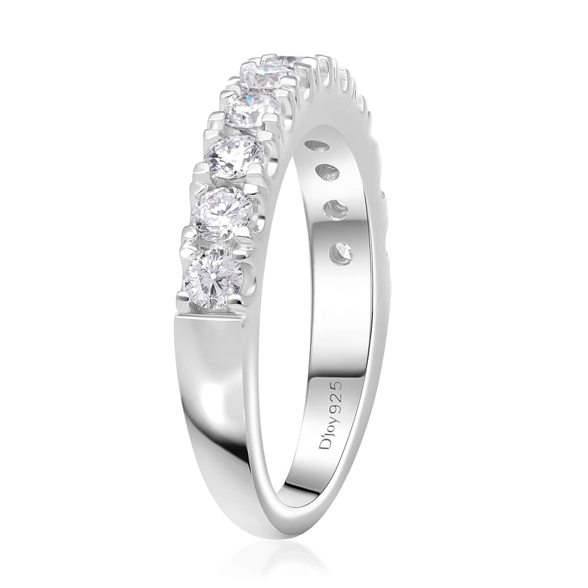 Luxuriant Lab Grown Diamond F-G VS Eternity Band Ring in Platinum Over Sterling Silver (Size 6.0) 1.00 ctw image number 3