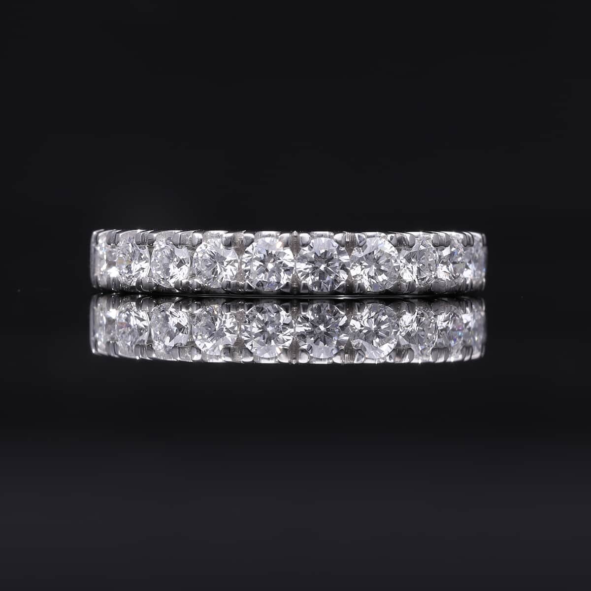 Luxuriant Lab Grown Diamond F-G VS Eternity Band Ring in Platinum Over Sterling Silver (Size 7.0) 1.00 ctw image number 1