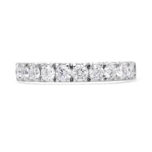 Luxuriant Lab Grown Diamond F-G VS Eternity Band Ring in Platinum Over Sterling Silver (Size 8.0) 1.00 ctw