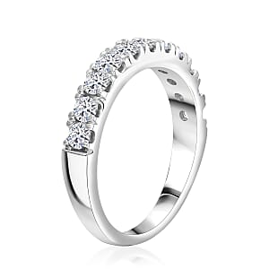 Luxuriant Lab Grown Diamond F-G VS 1.00 ctw Eternity Band Ring in Platinum Over Sterling Silver (Size 8.0)