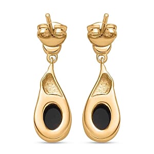 Boulder Opal Triplet 1.70 ctw Earrings in Vermeil Yellow Gold Over Sterling Silver