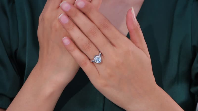 TLV Santa Maria Aquamarine, Multi Gemstone Ring in Platinum Over Sterling Silver (Size 10.0) 2.00 ctw