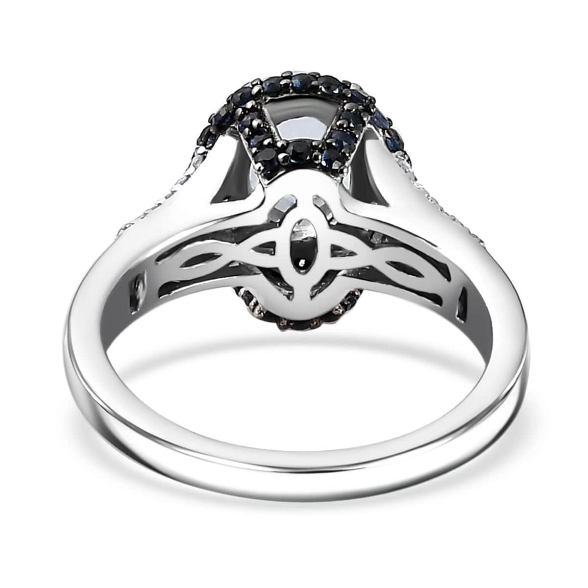 TLV Santa Maria Aquamarine, Multi Gemstone Ring in Platinum Over Sterling Silver (Size 10.0) 2.00 ctw image number 4