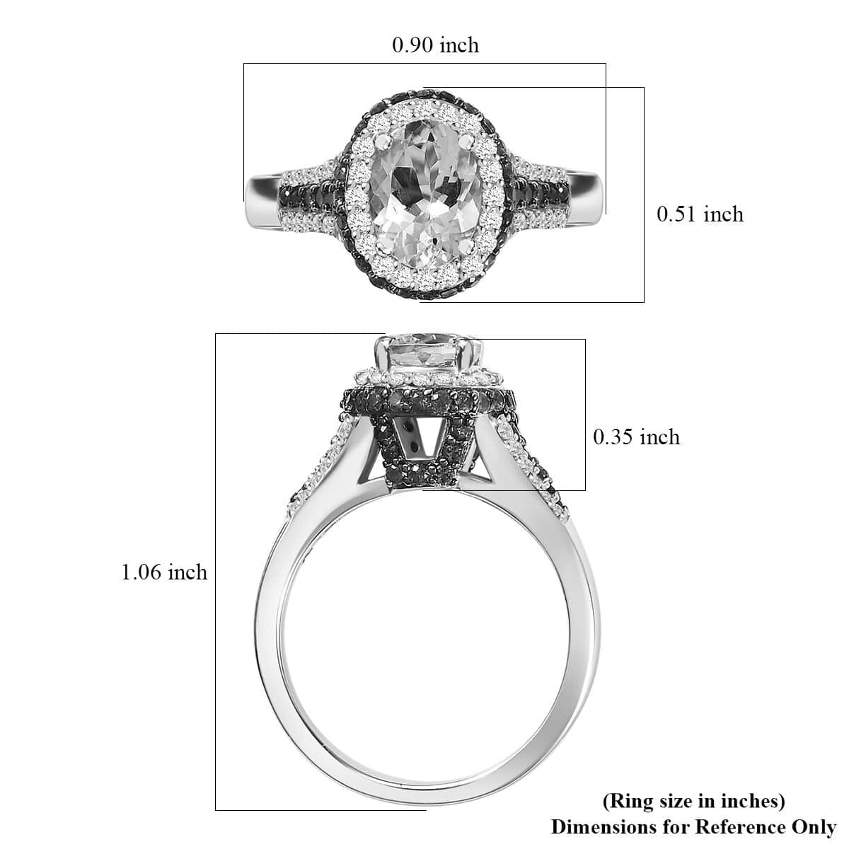 TLV Santa Maria Aquamarine, Multi Gemstone Ring in Platinum Over Sterling Silver (Size 10.0) 2.00 ctw image number 5