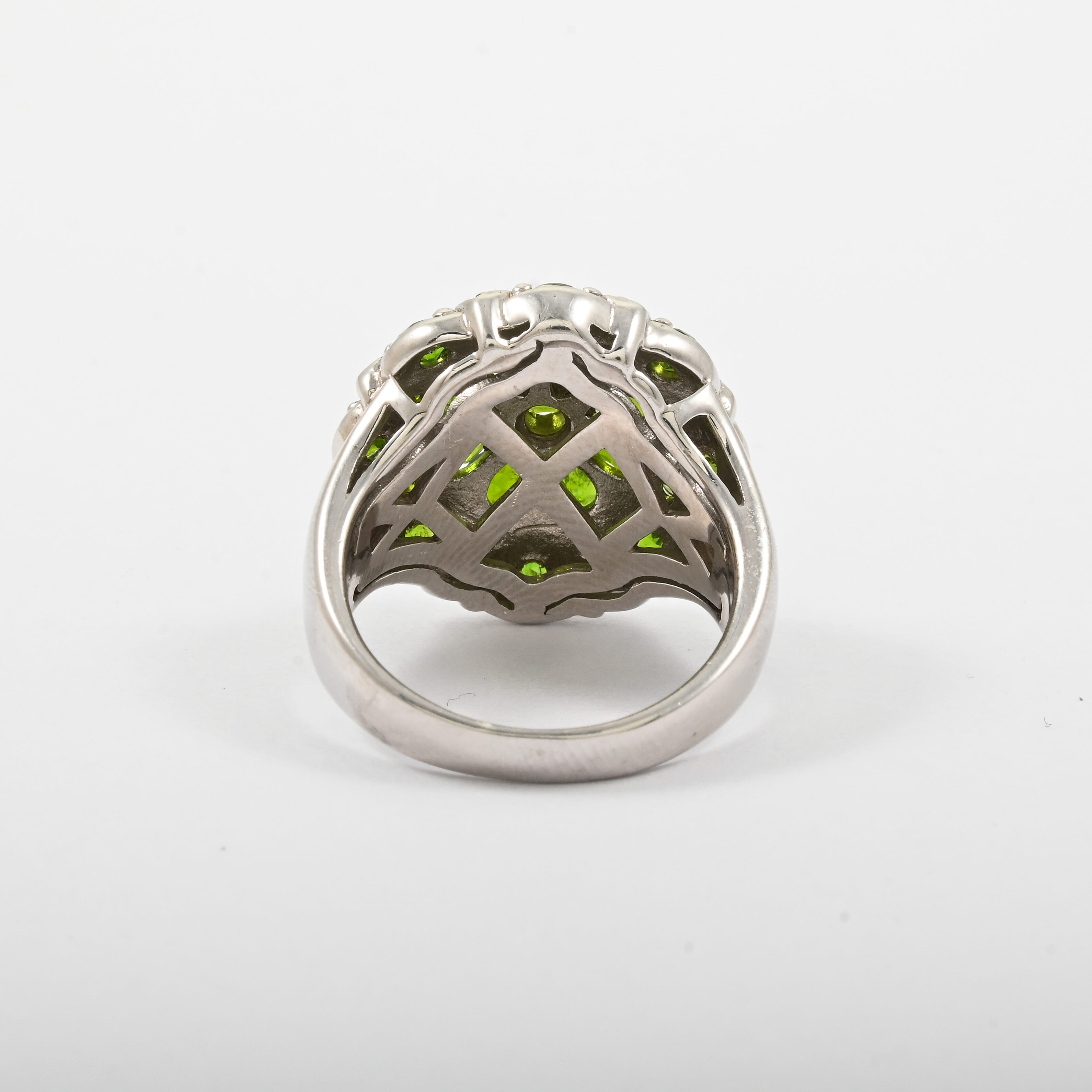 Chrome Diopside 2.15 ctw Ring in Platinum Over Sterling Silver (Size 9.0)
