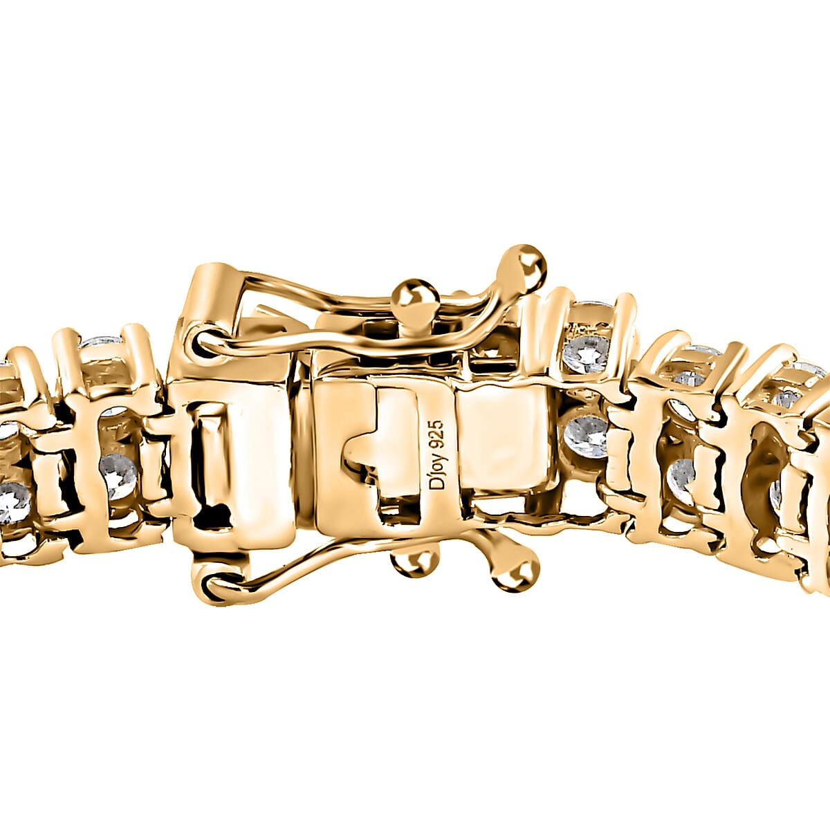 Moissanite 2 Row Tennis Bracelet in Vermeil Yellow Gold Over Sterling Silver (8.00 In) 10.65 ctw image number 3