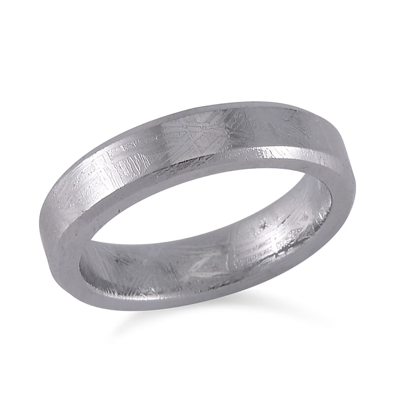 Marvelous Meteorite Men's Band Ring (Size 10.00)