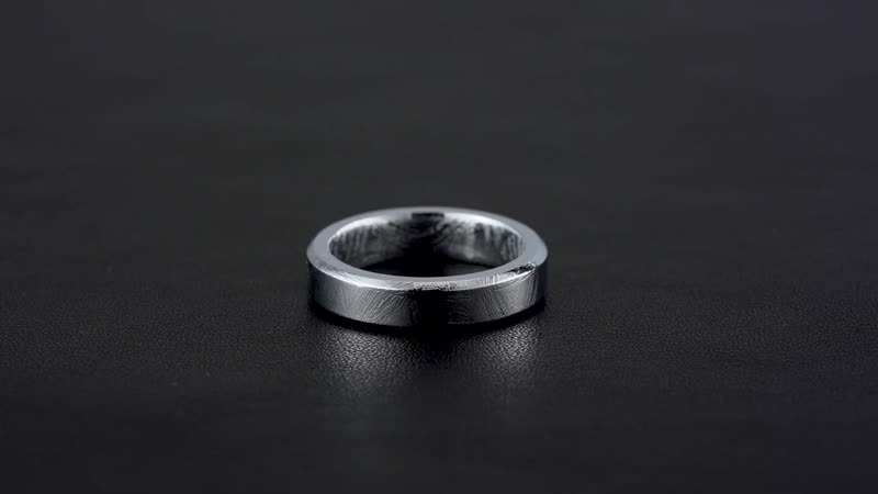 Marvelous Meteorite Men's Band Ring (Size 5)