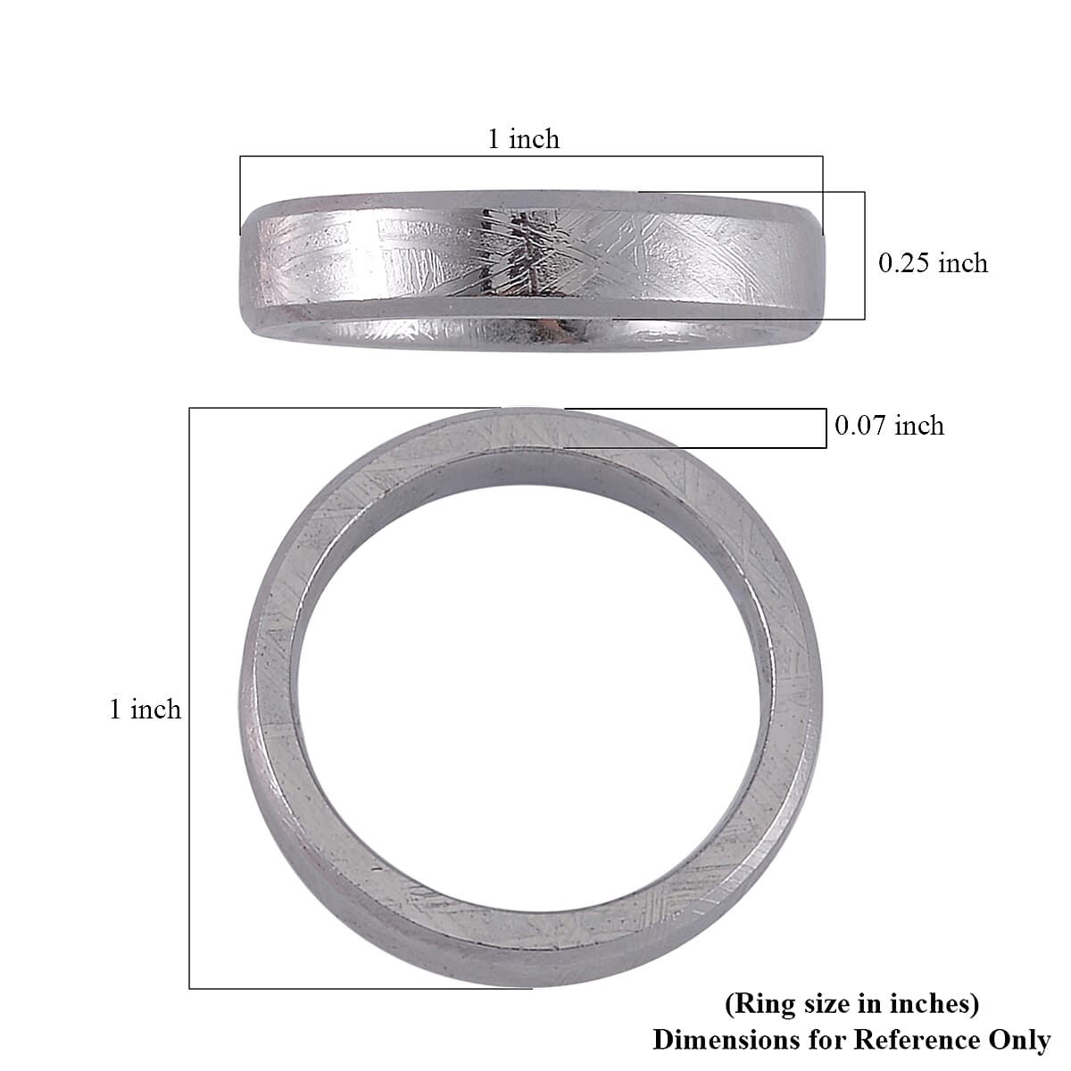 Marvelous Meteorite Men's Band Ring (Size 10.00)