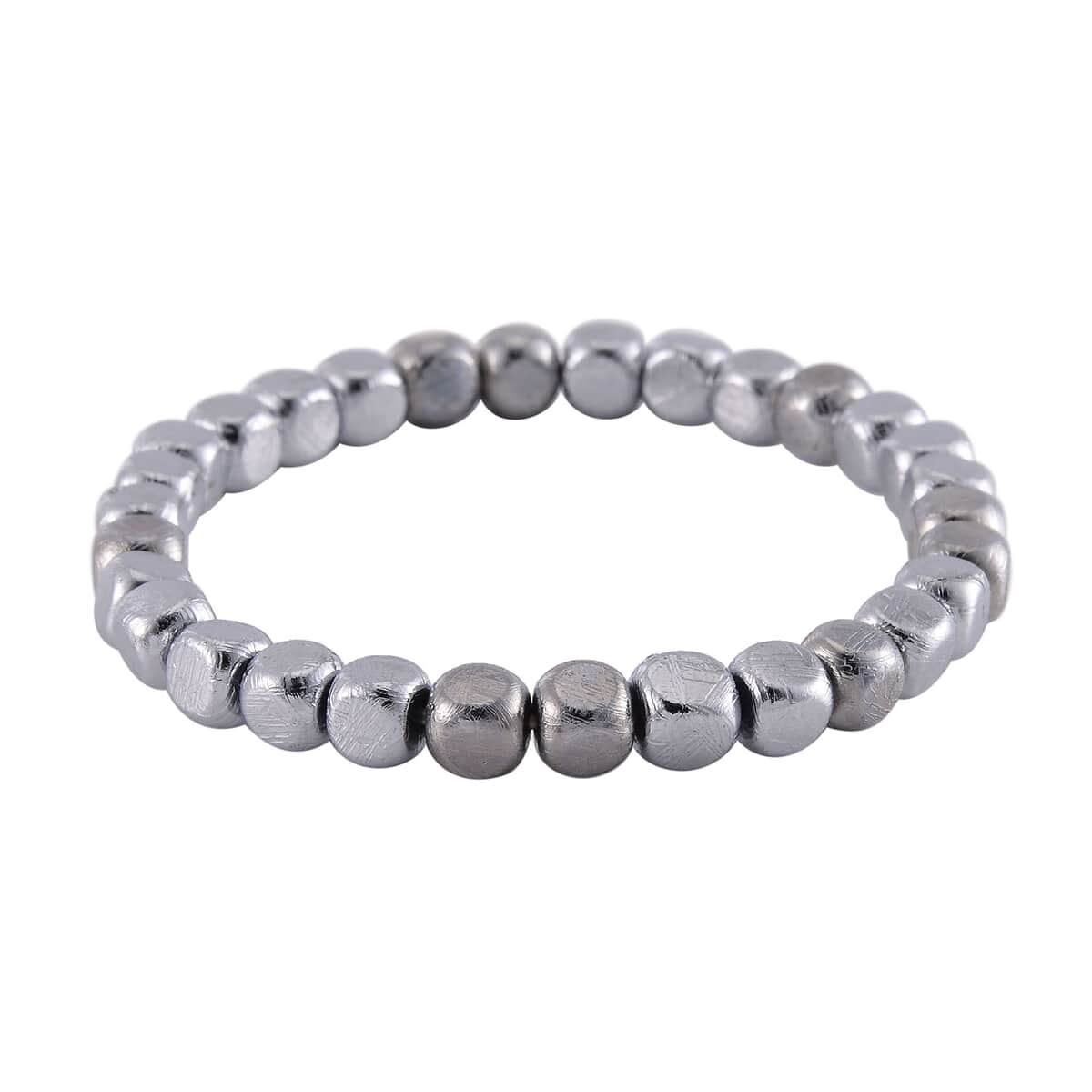 Marvelous Meteorite Beaded Men's Stretch Bracelet image number 0