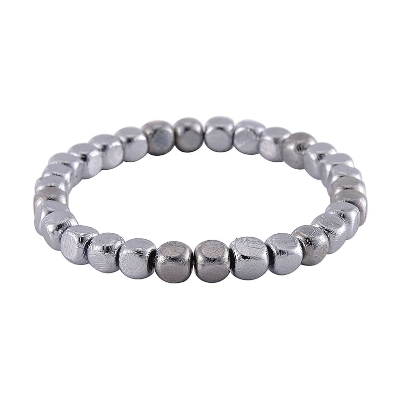 Marvelous Meteorite Beaded Men's Stretch Bracelet