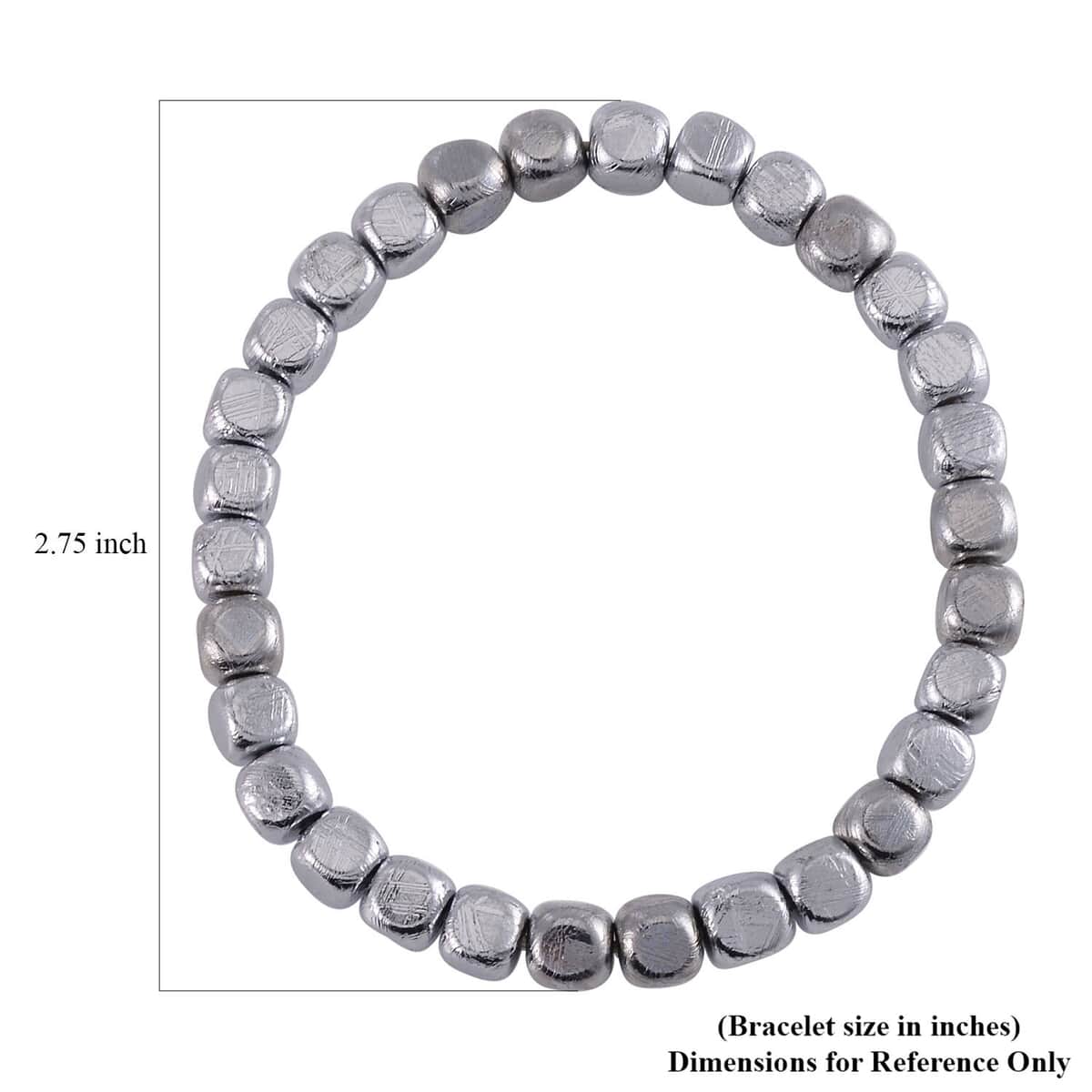 Marvelous Meteorite Beaded Men's Stretch Bracelet image number 4