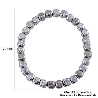 Marvelous Meteorite Beaded Men's Stretch Bracelet