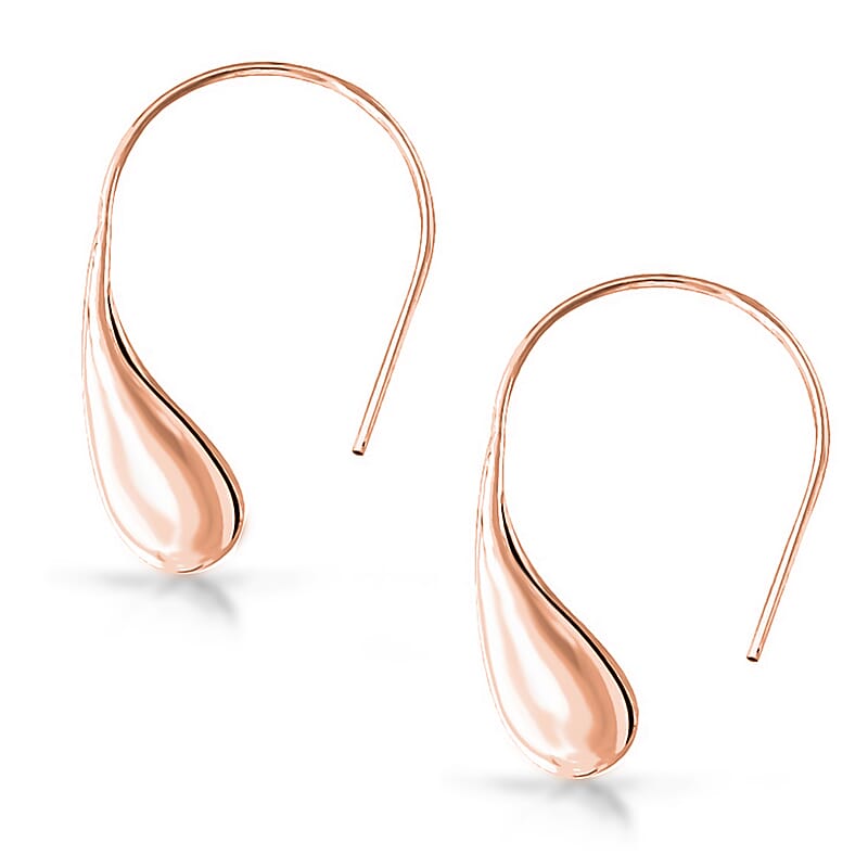 Earrings in Vermeil Rose Gold Over Sterling Silver 2.90 Grams