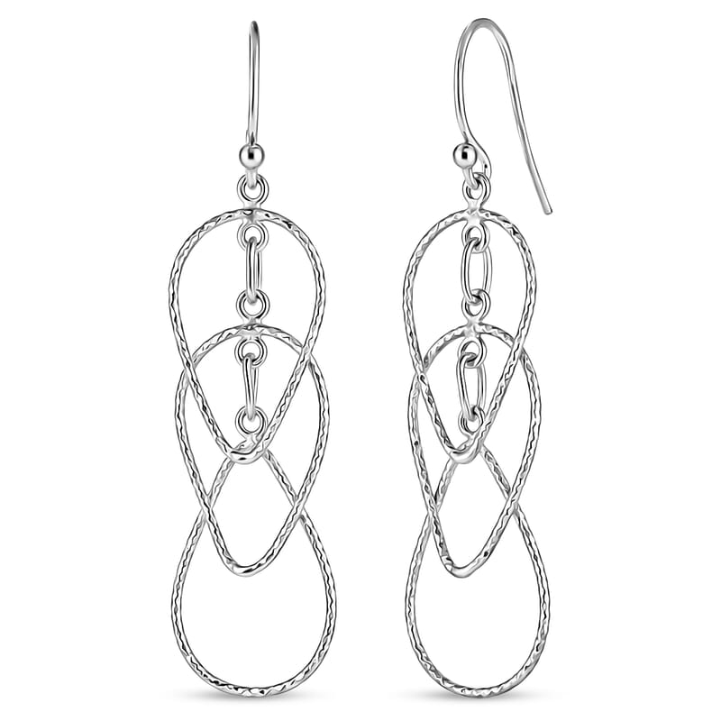 Dangle Earrings in Sterling Silver 2.70 Grams 