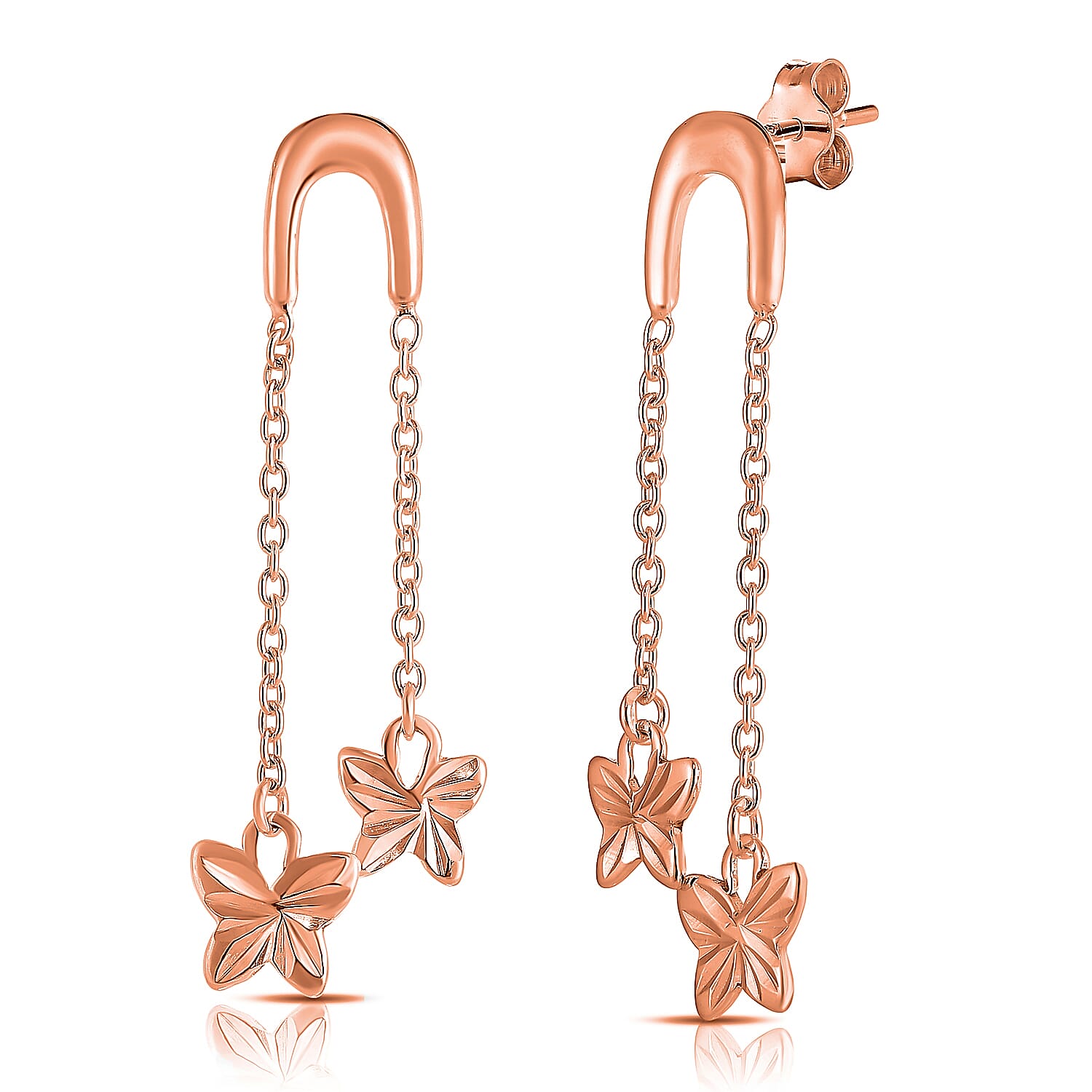 14K RG Over Sterling Silver Earrings