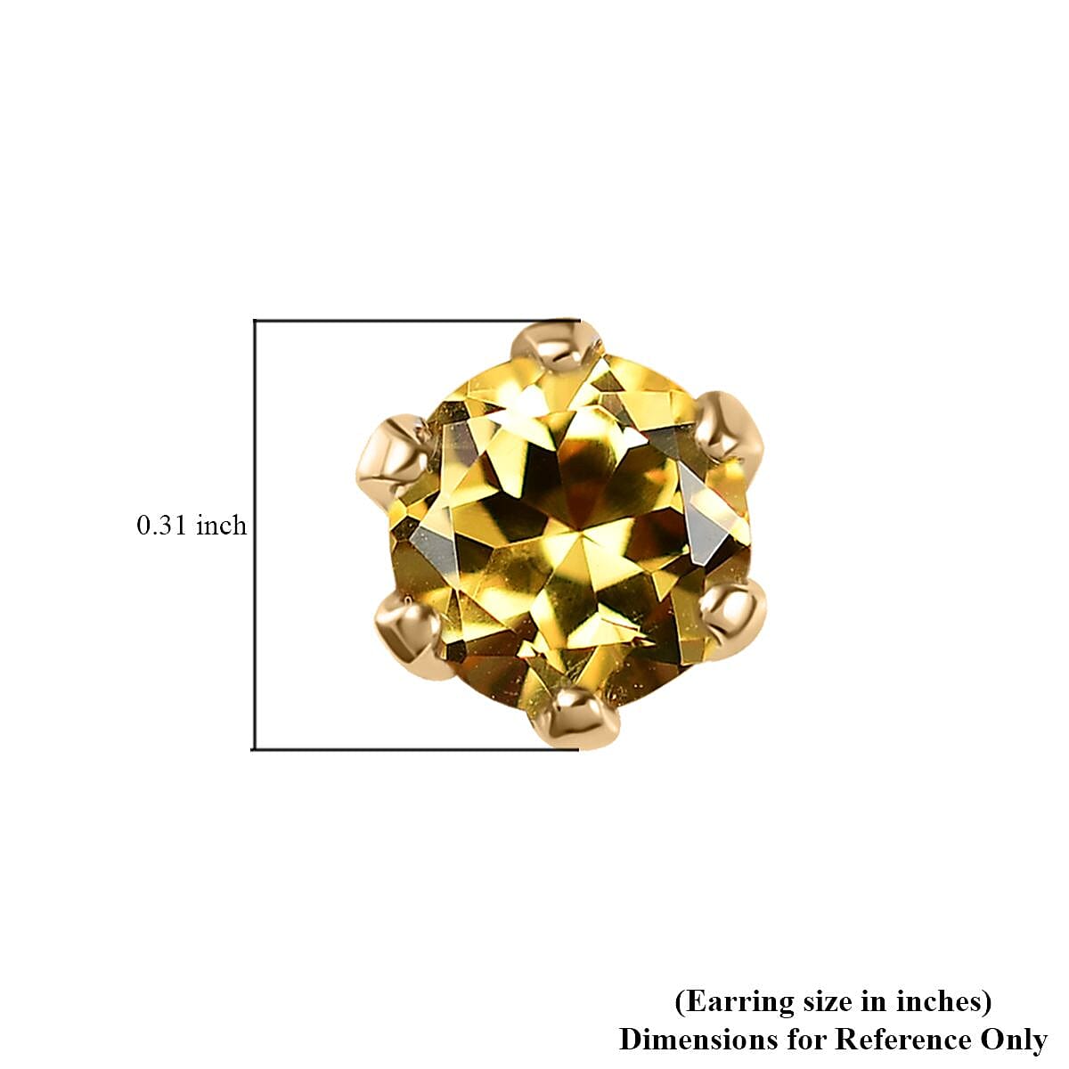 Luxoro 10K Yellow Gold Premium Brazilian Heliodor Solitaire Stud Earrings 1.60 ctw image number 4