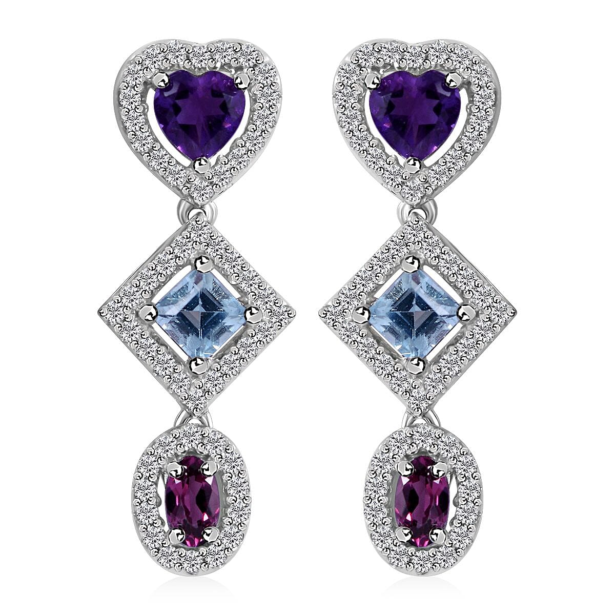 JEWEL LUXGEM 10K Yellow Gold Solitaire October Birthstone Earrings