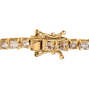 AAA Golden Imperial Topaz Tennis Bracelet in Vermeil Yellow Gold Over Sterling Silver (7.25 In) 9.60 ctw
