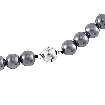 Terahertz Pi-Xiu Carved Men's Pendant with Beaded Necklace 24 Inches in Rhodium Over Sterling Silver 205.00 ctw