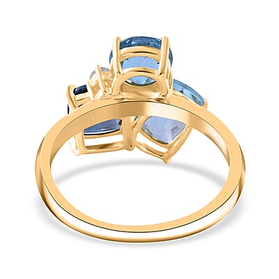 Multi Gemstone Ring in Vermeil Yellow Gold Over Sterling Silver (Size 10.0) 5.20 ctw