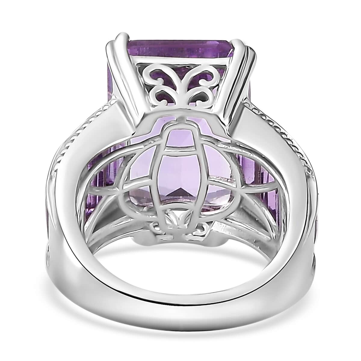 Karis Rose De France Amethyst Ring in Platinum Bond (Size 8.0) 21.15 ctw image number 4