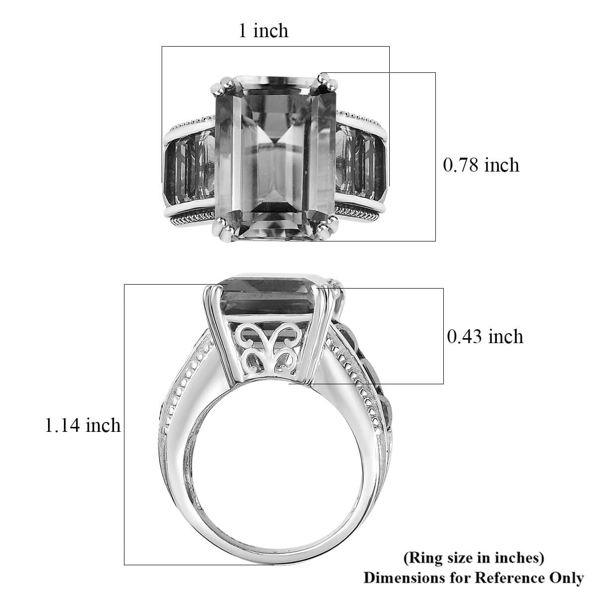 Karis Rose De France Amethyst Ring in Platinum Bond (Size 9.0) 21.15 ctw image number 5
