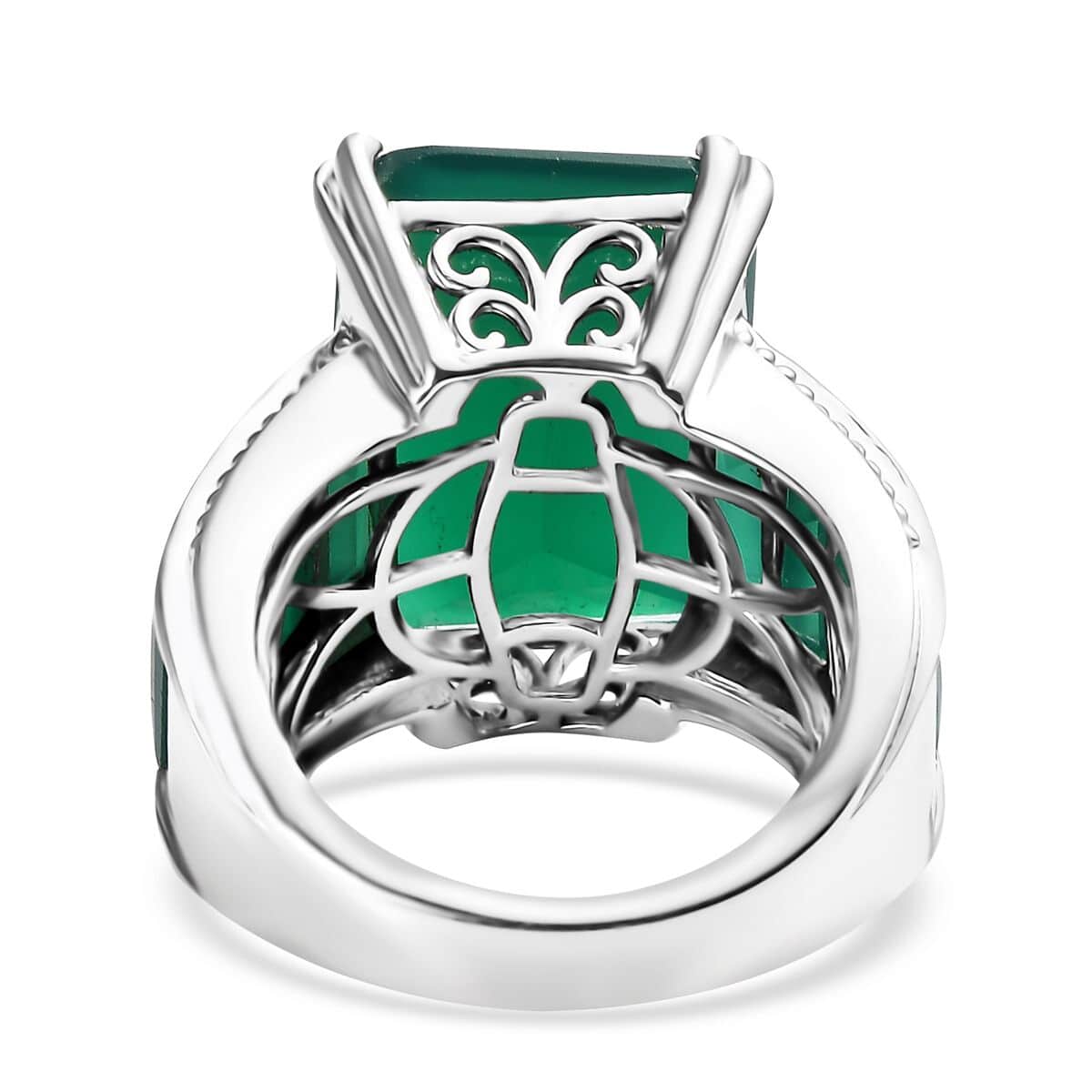 Karis Verde Onyx 18.90 ctw Ring in Platinum Bond (Size 11.0) image number 4