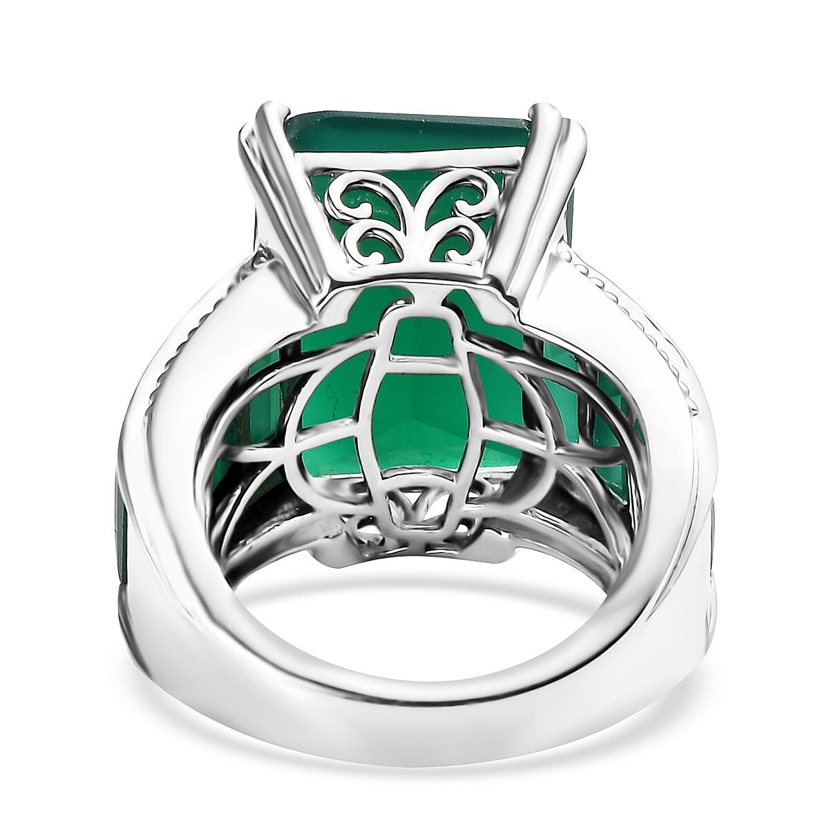 Karis Verde Onyx 18.90 ctw Ring in Platinum Bond (Size 5.0) image number 4