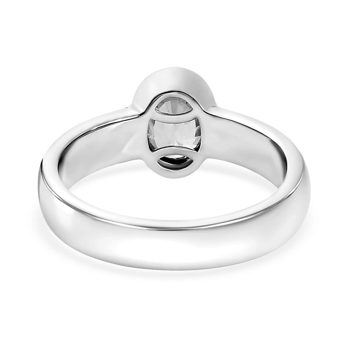 Cambodian Blue Zircon Solitaire Ring in Vermeil YG and Platinum Over Sterling Silver (Size 10.0) 1.25 ctw image number 4