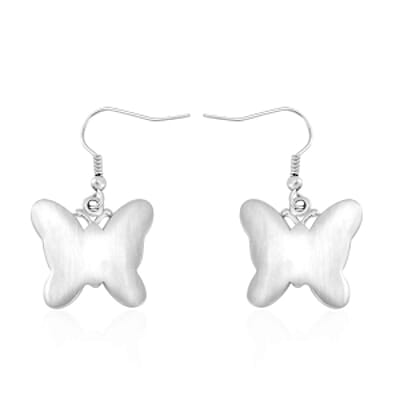 Multi Color Murano Style Butterfly Earrings in Stainless Steel