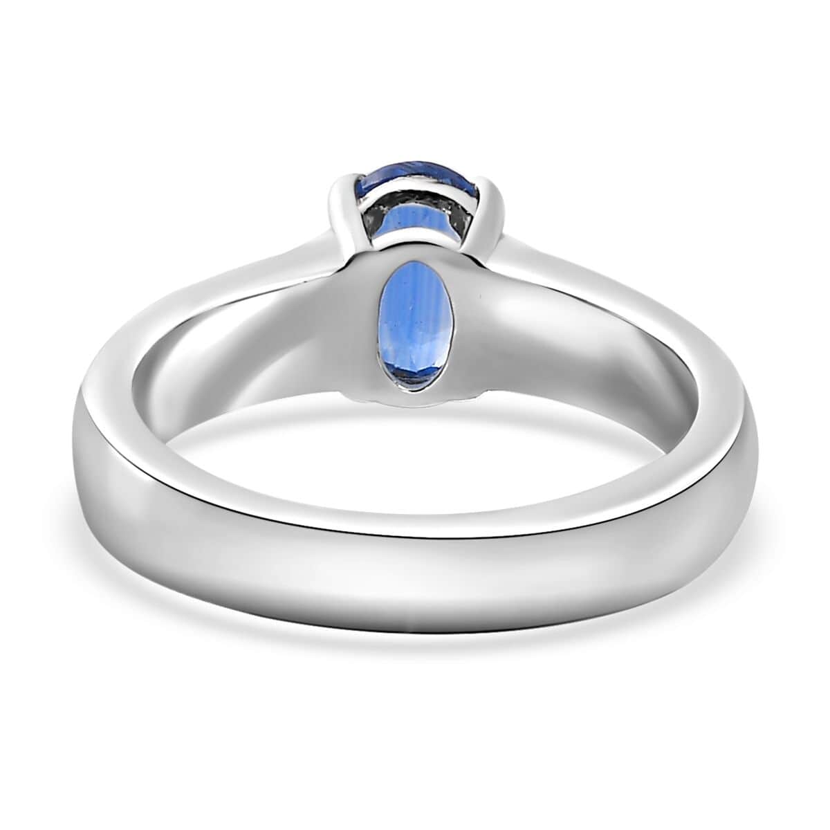 Kashmir Kyanite Solitaire Ring in Platinum Over Sterling Silver (Size 10.0) 1.00 ctw image number 4