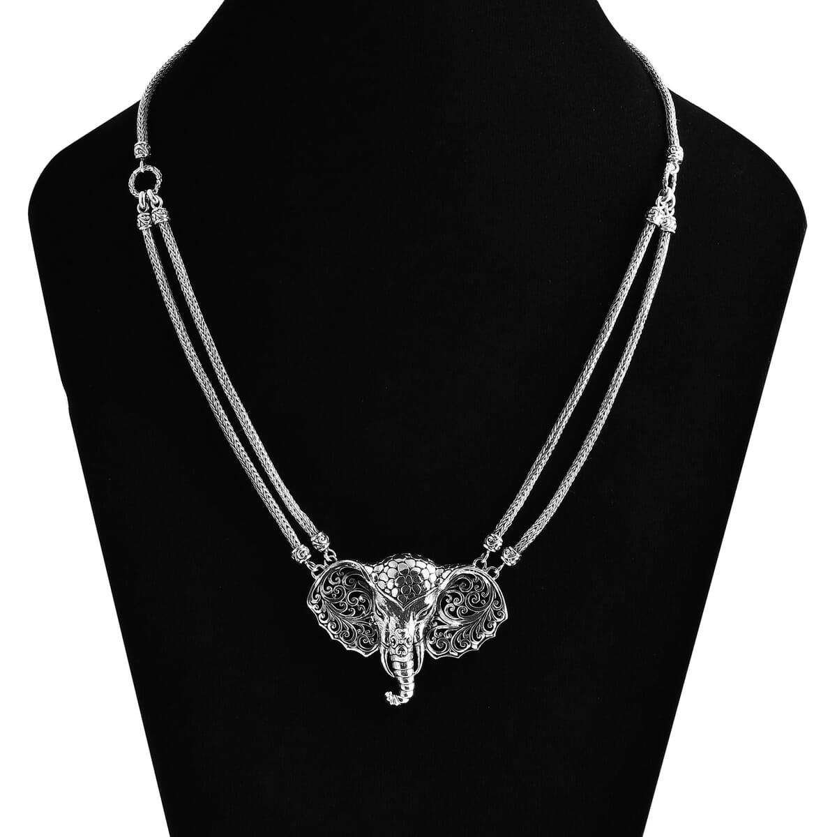 Bali Legacy Elephant Necklace in Sterling Silver 20 Inches 36.90 Grams image number 2