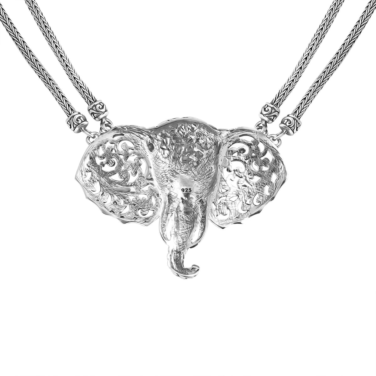 Bali Legacy Elephant Necklace in Sterling Silver 20 Inches 36.90 Grams image number 3