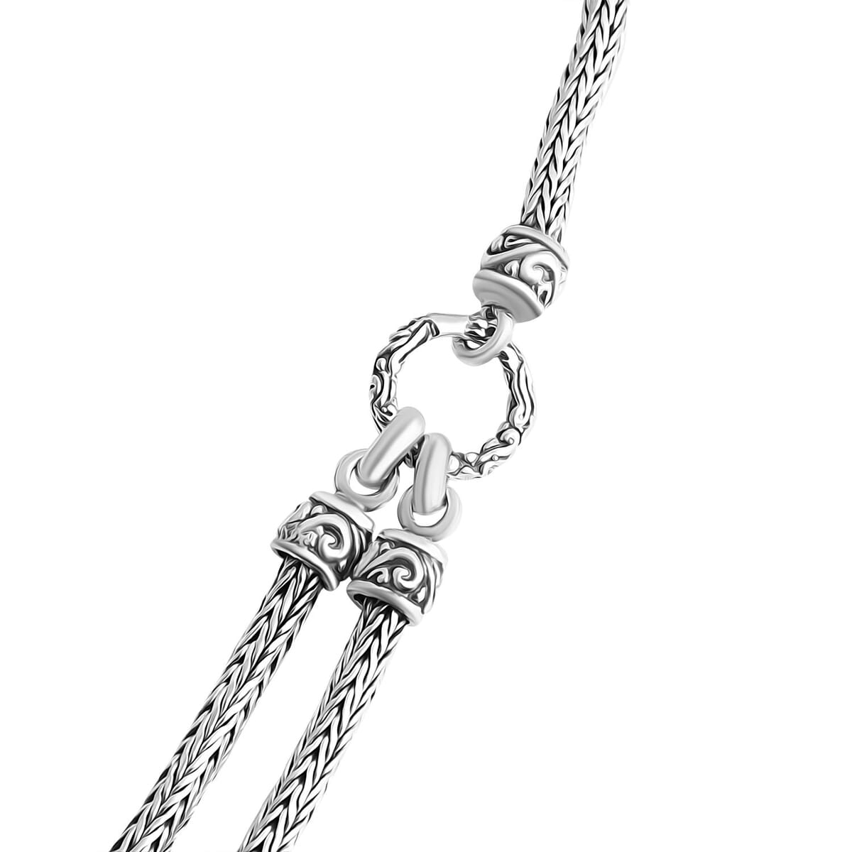Bali Legacy Elephant Necklace in Sterling Silver 20 Inches 36.90 Grams image number 4
